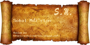 Sokol Márton névjegykártya